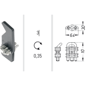 SKELETAL SECTOR SCREWS ANGLED 3MM SHORT