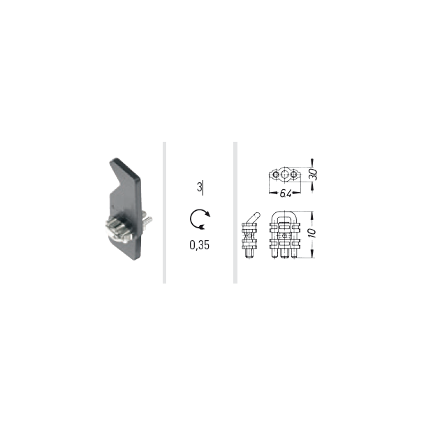 SKELETAL SECTOR SCREWS ANGLED 3MM SHORT