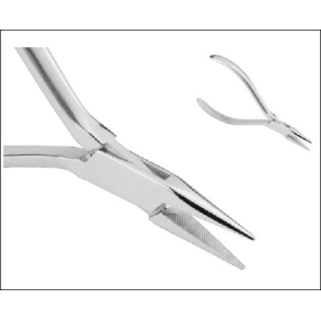 Flat plier both sides grooved Ø 0,7 mm