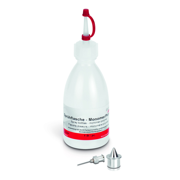 Spray bottle for monomer/polymer