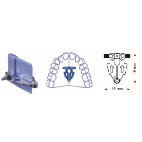 SYMMETRIC FAN-TYPE SCREW S/STEEL 15 MM