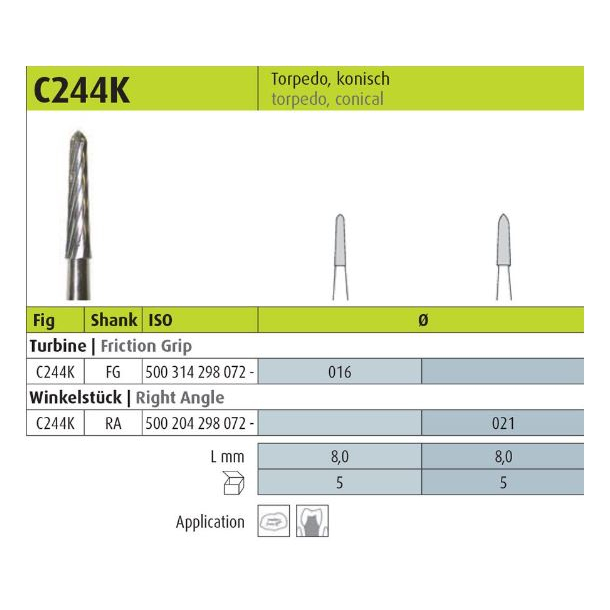 CARBIDE INSTRUMENT RA 021