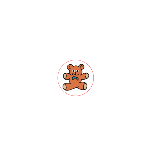 MOTIF FOR PLATES "TEDDYBEAR"