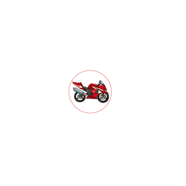 MOTIF FOR PLATES "MOTORBIKE"
