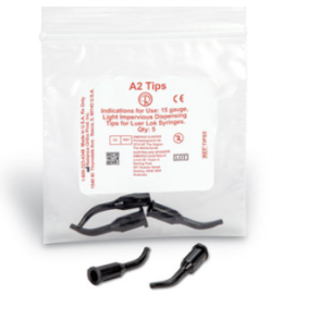 15 GAUGE A2 BLACK LUER LOCK TIPS 50 PK