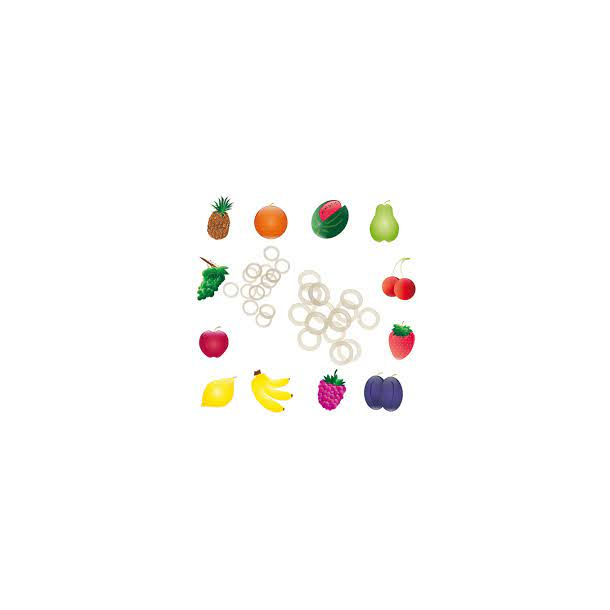 FORESTADENT ELASTIKKER "FRUGTER" - LATEX 10/PK
