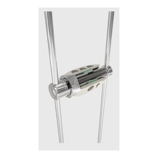 Powerscrew 12, with welded holding arms, flat spanne